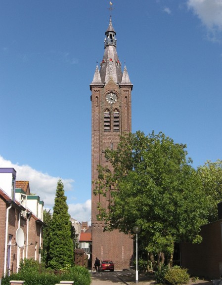 Stadsgezicht genomen vanaf de Korte Kerkstraat